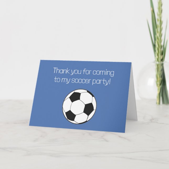 10th Birthday Soccer Sports Boys Kids Thank You Card (Front)