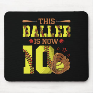 10th Birthday Softll This Ller Is Now Ten Girl 10  Mouse Mat