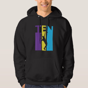 10th Birthday Ten Colourful Tennis Birthday 10 Yea Hoodie