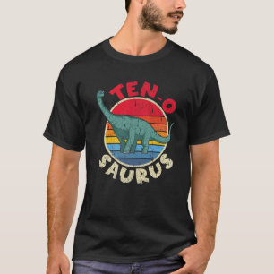 10Th Birthday Ten O Saurus I Brachiosaurus I Famil T-Shirt