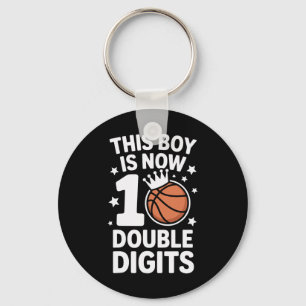 10th Birthday This Boy Is Now 10 Double Digits Ske Key Ring