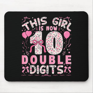 10th Birthday This Girl Is Now 10 Double Digits Co Mouse Mat