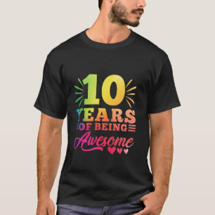 10th Birthday Tie Dye 10 Year old 10 girl year Bei T-Shirt