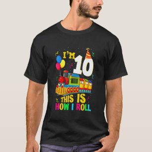 10th Birthday Train Boys Girls 10 Years Old I'm Te T-Shirt