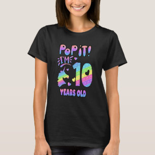 10th Birthday Unicorn Fidget Pop It Birthday Girl T-Shirt