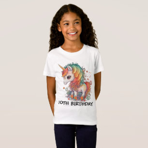 10th BIRTHDAY UNICORN KIDS T-SHIRT