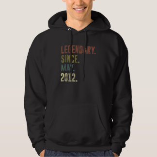 10th Birthday Vintage Legendary Since May 2012 Hoodie
