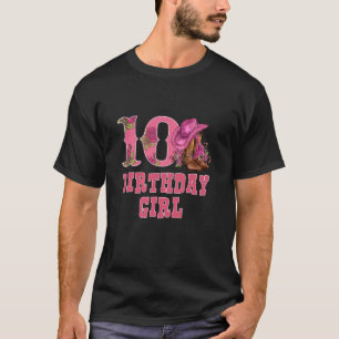 10th Birthday Western Rodeo Cowgirl Ten 10 Yrs Old T-Shirt