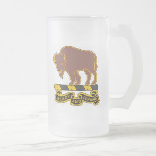 10th Cavalry Regiment "Buffalo Soldiers" Frosted Glass Beer Mug