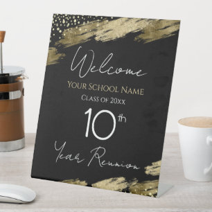 10th Class Reunion Welcome Pedestal Sign