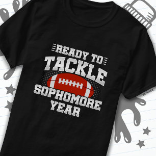 10th Grade Football Ready To Tackle Back to School T-Shirt