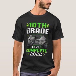 10Th Grade Level Complete 2022 Graduate Video Game T-Shirt