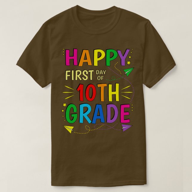 10th Grade Tenth Back to School T-Shirt (Design Front)