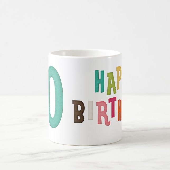10th Happy Birthday Mug Design 3 (Center)