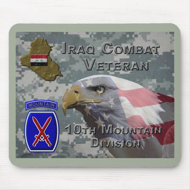 10th Mountain Div Iraq Combat Veteran Mouse Mat (Front)