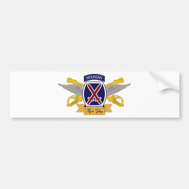 10th Mountain Division Aviation (AVN) Bumper Sticker (Front)