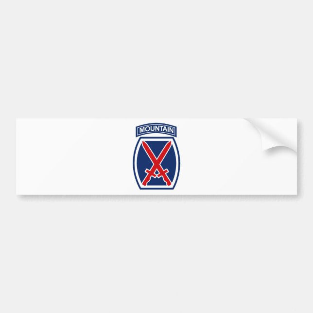 10th Mountain Division Bumper Sticker (Front)