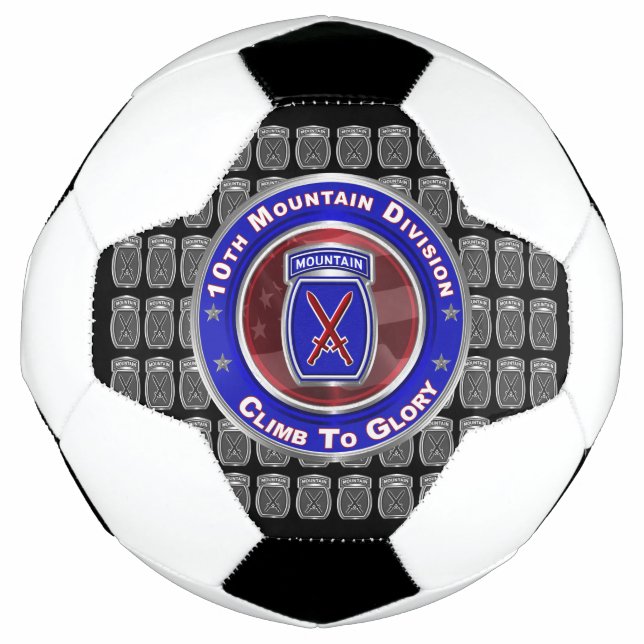 10th Mountain Division ”Climb To Glory”  Football (Front)