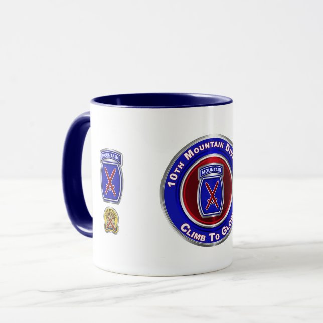 10th Mountain Division “Climb To Glory” Mug (Front Left)