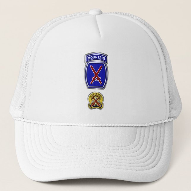 10th Mountain Division “Climb To Glory” Trucker Hat (Front)