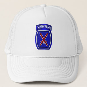 10th Mountain Division Cool Blue Metallic Trucker Hat