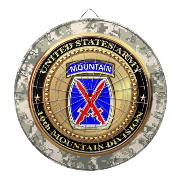 10th Mountain Division Dartboard (Front)