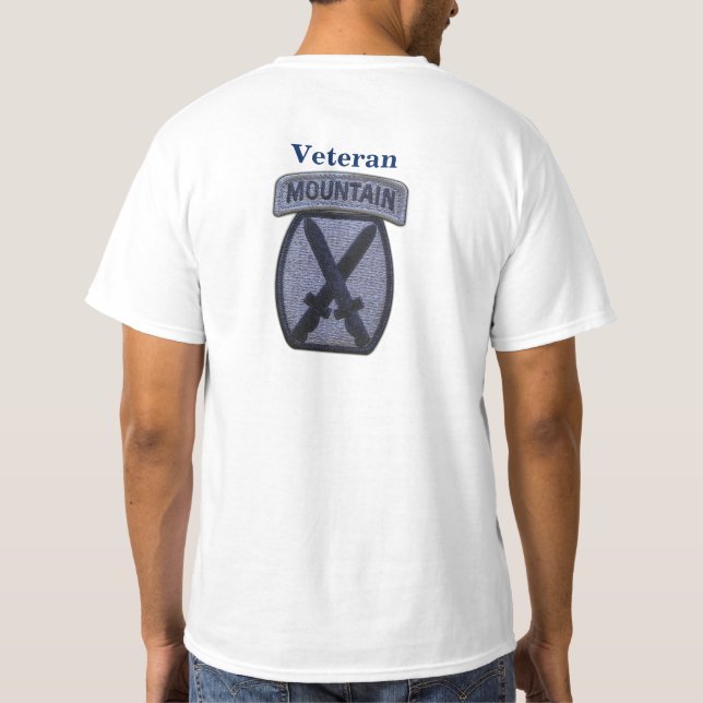 10th mountain division Fort Drum veterans vets T-Shirt (Back)