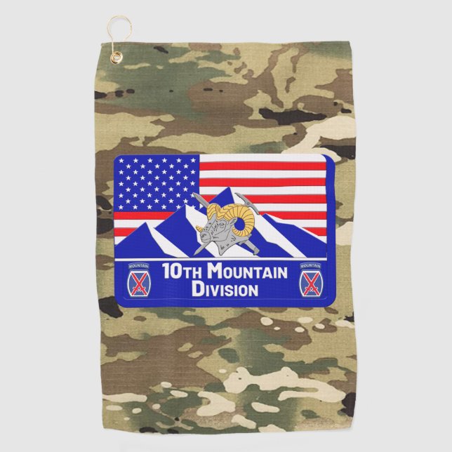 10th Mountain Division  Golf Towel (Front)