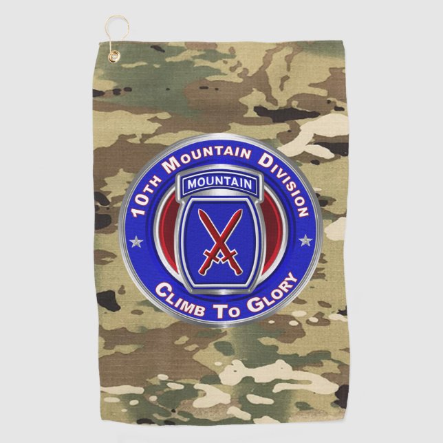 10th Mountain Division   Golf Towel (Front)