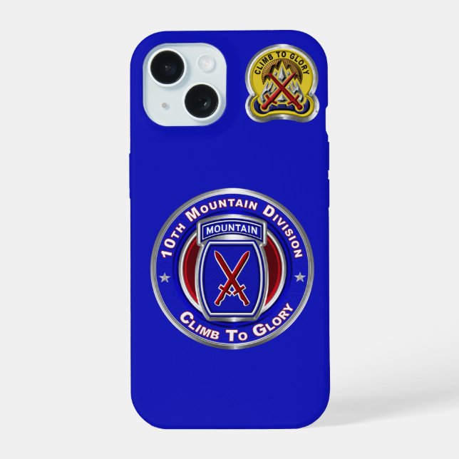 10th Mountain Division  iPhone 15 Case (Back)