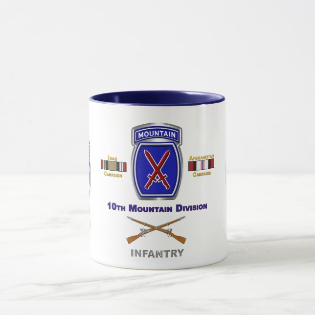 10th Mountain Division Iraq & Afghanistan Veteran Mug (Center)