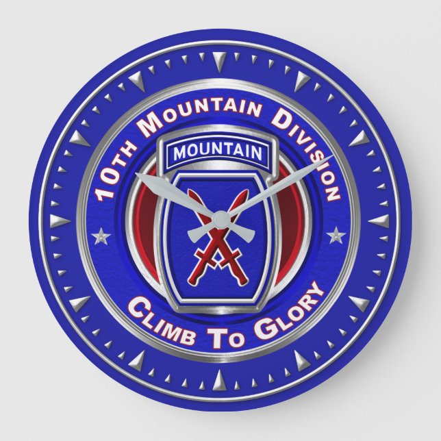 10th Mountain Division  Large Clock (Front)