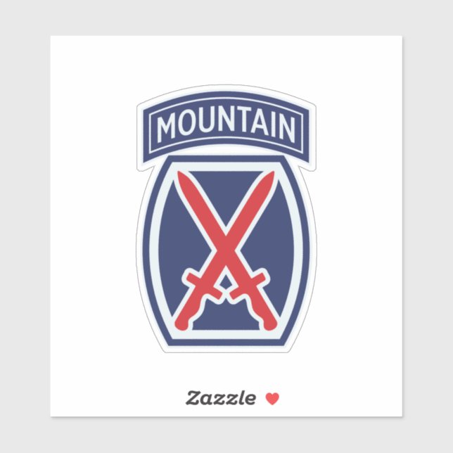 10th Mountain Division "Mountaineer" Badge (Sheet)