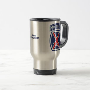 10th Mountain Division "Mountaineer" Custom Travel Mug