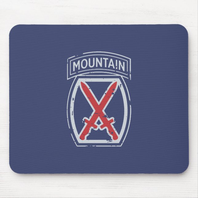 10th Mountain Division "Mountaineer" Mouse Mat (Front)
