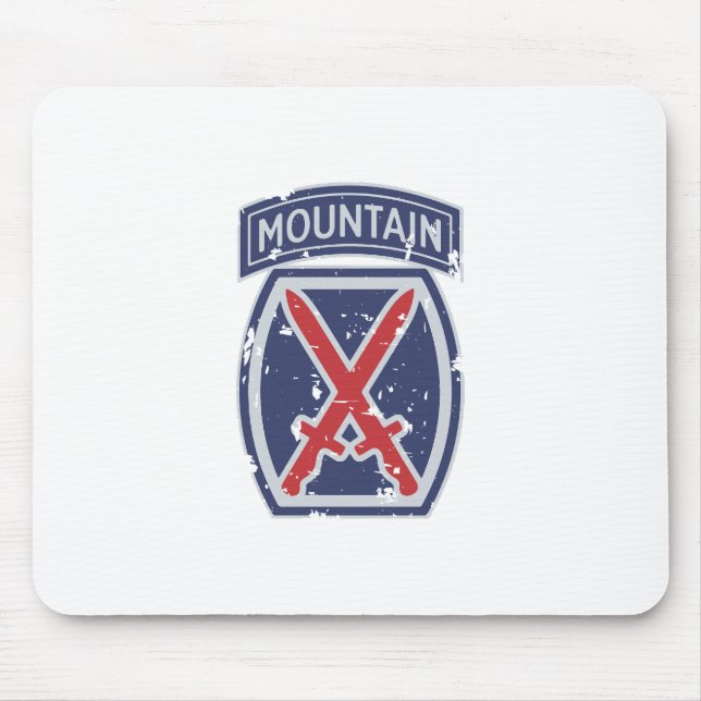 10th Mountain Division "Mountaineer" Mouse Mat (Front)