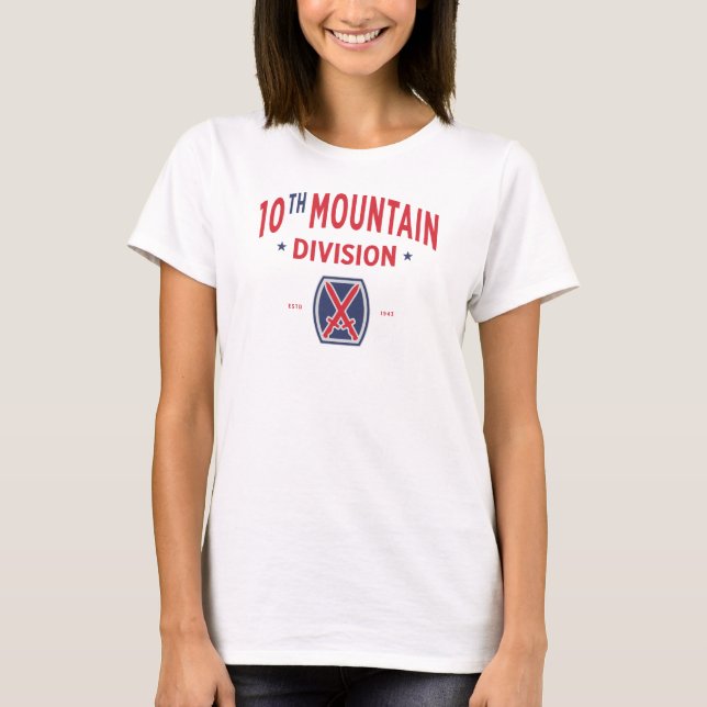 10th Mountain Division "Mountaineer" Women T-Shirt (Front)
