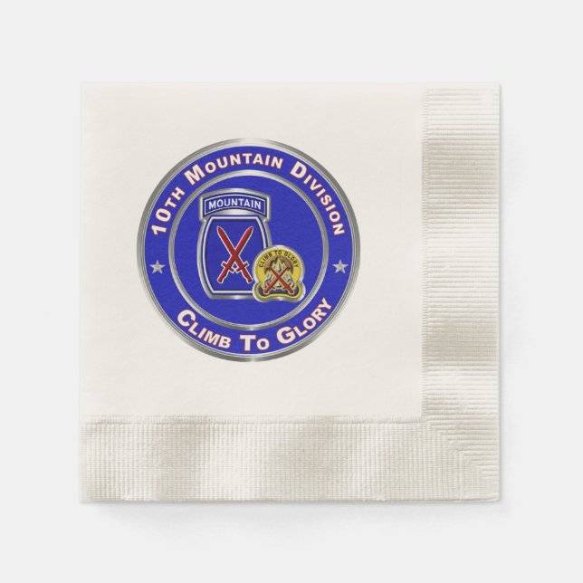 10th Mountain Division  Napkin (Front)