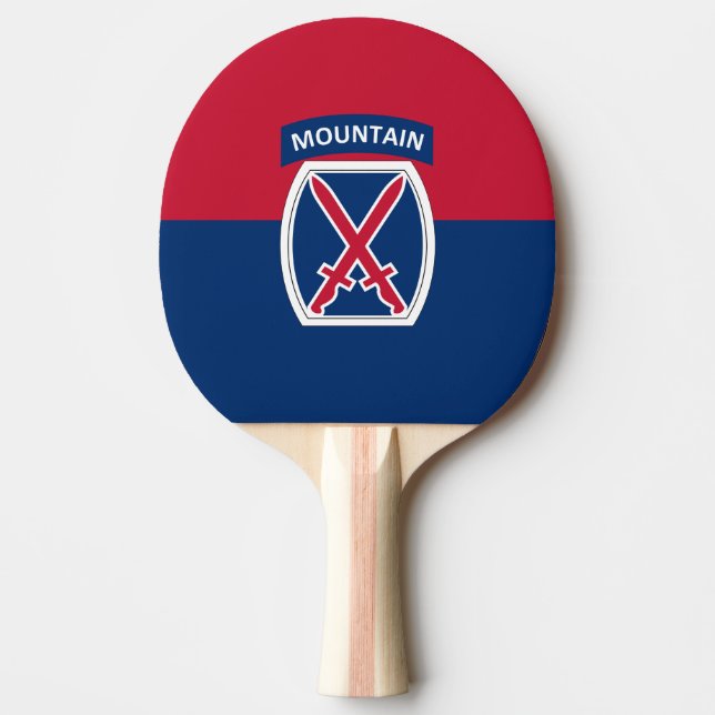 10th Mountain Division Ping Pong Paddle (Front)