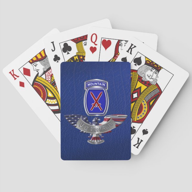 10th Mountain Division  Playing Cards (Back)