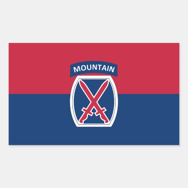10th Mountain Division Rectangular Sticker (Front)