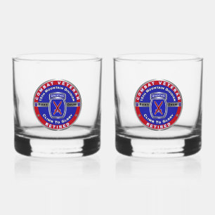 10th Mountain Division Retired Whiskey Glass