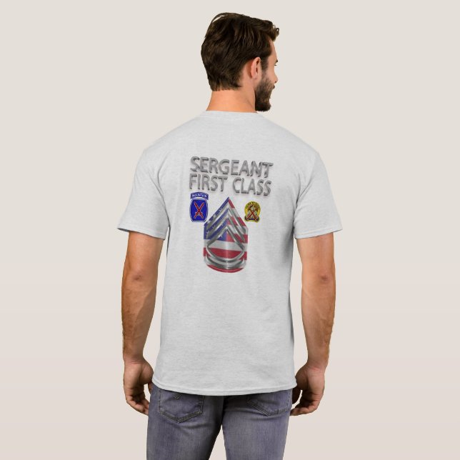 10th Mountain Division Sergeant First Class T-Shirt (Back Full)