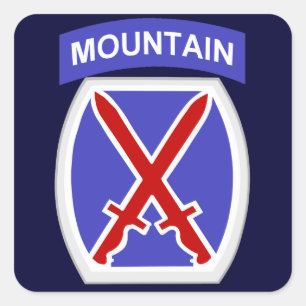 10th Mountain Division Square Sticker