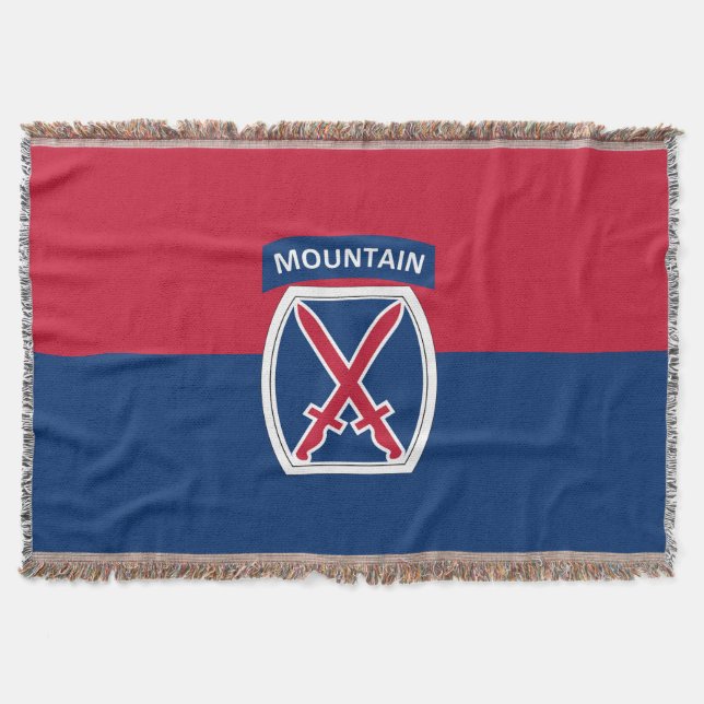 10th Mountain Division Throw Blanket (Front)