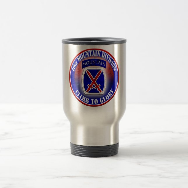 10th Mountain Division Travel Mug (Center)