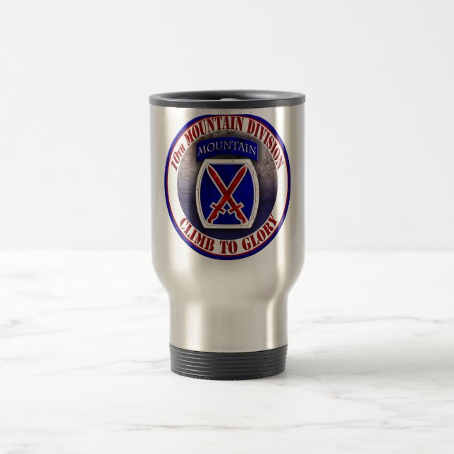 10th Mountain Division Travel Mug (Center)