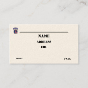 10th Mountain Division vets patch business Card