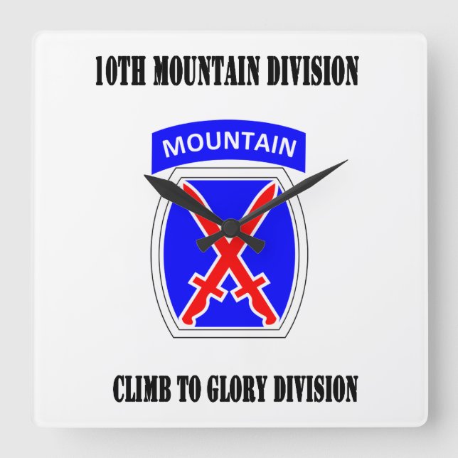 10th Mountain Division Wall Clock (Front)