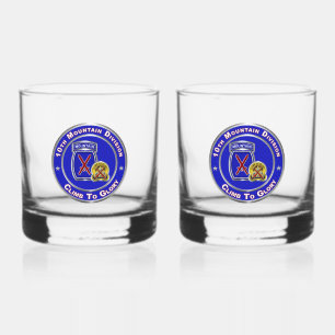 10th Mountain Division  Whiskey Glass